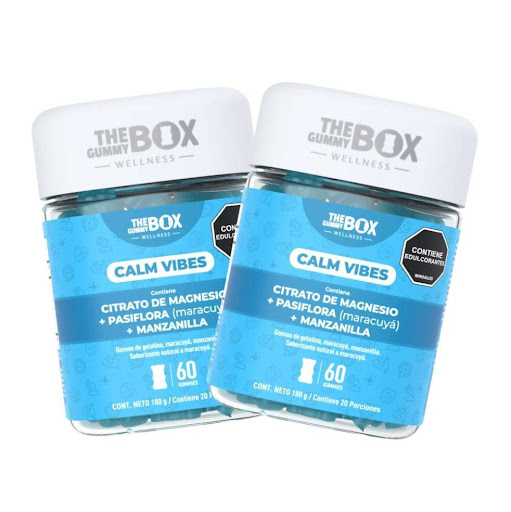 Citrato de magnesio en gomitas + pasiflora y manzanilla x2 THE GUMMY BOX TARRO X 60 GOMITAS x 2 undefined
