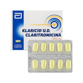 Klaricid UD Claritromicina 500 mg Abbott Caja x 10 Tabletas  