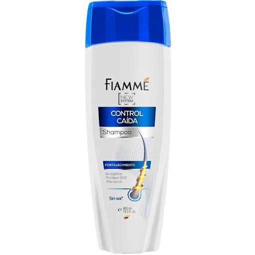 Shampoo control caída x400ml Fiamme 400 x 1 Ayuda a controlar el ciclo del cabello, regulando el equilibrio hormonal y reactivando la microcirculación del cuero cabelludo.