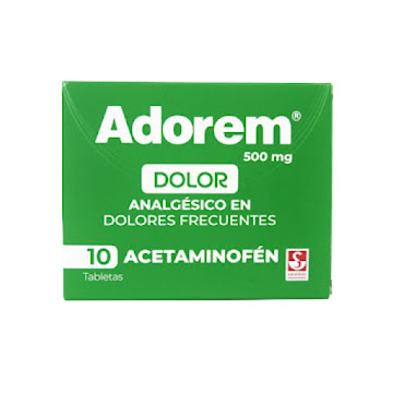 Adorem Acetaminofén 500 mg Siegfried Caja x 10 Tabletas  