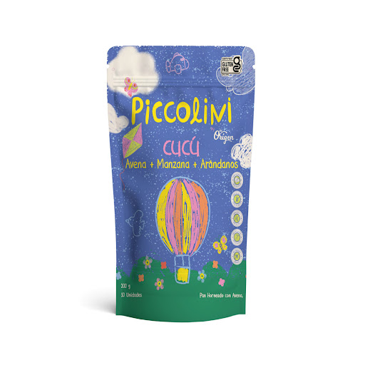 Pan Horneado Cucu   Piccolini para Niños Avena Banano y Arándanos x 200 gr