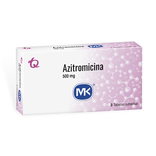 Azitromicina MK 500 mg Caja x 3 Tabletas