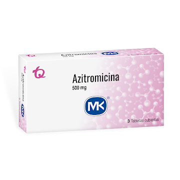 Azitromicina MK 500 mg Caja x 3 Tabletas  