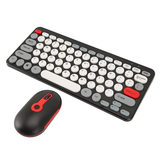 Combo Mini Teclado Y Mouse Inalambrico Retro Compacto UNIMARC Unidad x 1 Mejora tu experiencia de escritura y navegación con este elegante combo de teclado y mouse inalámbrico. Su diseño compacto y moderno tipo retro lo convierte en la opción ideal para quienes buscan prac