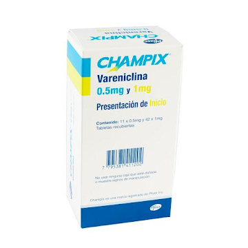 Champix Vareniclina 0.5/1mg Pfizer Caja x 53 Tabletas  