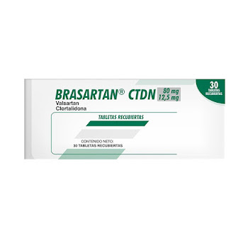 Brasartan CTDN Valsartán + Clortalidona 80/12.5mg Farma Caja x 30 Tabletas  