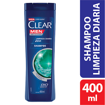 Shampoo Clear Men Anticaspa 2 En 1 x 400 ml  