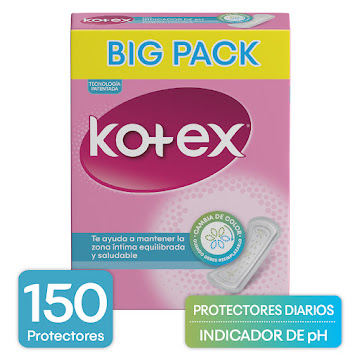 Protectores Diarios Kotex con Indicador de PH x 150 und  