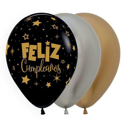 Globos Sempertex R-12 Feliz Cumpleaños Fantasía x 8 und