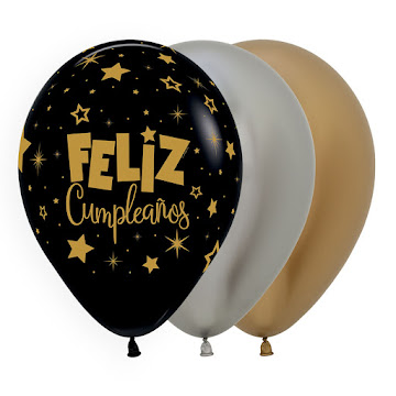 Globos Sempertex R-12 Feliz Cumpleaños Fantasía x 8 und  
