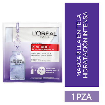 Mascarilla Loreal Paris Tela Ácido Hialurónico x 28 gr undefined