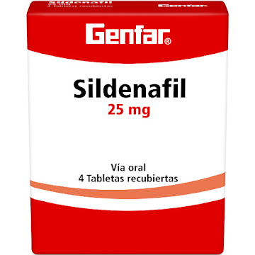Sildenafil Genfar 25 mg Caja x 4 Tabletas  