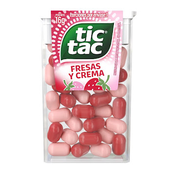 Dulce Tic Tac Sabor Fresa Y Crema Empaque x 16 gr  