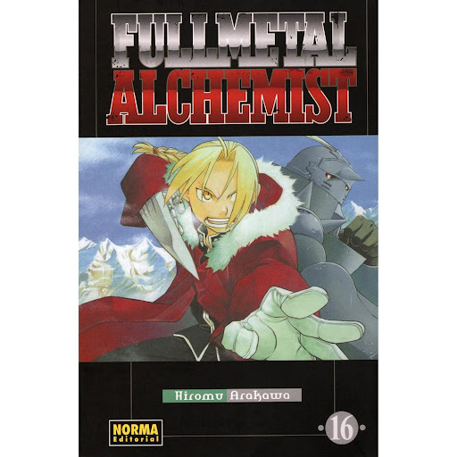 Fullmetal Alchemist No. 16 Editorial Norma Libro x 1.0 FULLMETAL ALCHEMIST 16   Autores:Hiromu Arakawa  Colecciones:CÓMIC MANGA  Editoriales:NORMA Editorial  Series:FULLMETAL ALCHEMIST   Los hermanos Edward y Alphonse Elric viven en un mundo donde la magi
