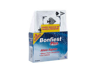 //OFT Bonfiest Plus Tecnoquimicas Caja x 8 Sobres + Gratis Baraja de Naipes Premium   