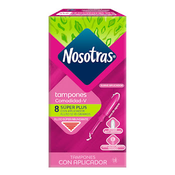 Tampones Con Aplicador Nosotras Super Plus Paquete x 8 und  