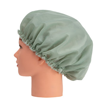 Set Toalla y Gorro De   Cabello Verde x 1 Und  