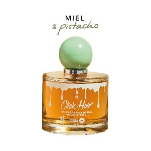 PERFUME CAPILAR DE MIEL BRILLO INTENSO PISTACHO Click Hair  Botella x 1 Gracias al poder nutritivo de la miel de abejas, este perfume capilar potencia el brillo natural, mejora la sedosidad y ayuda a controlar el frizz, proporcionando un acabado luminoso y elegante desde 