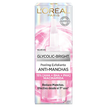 Serum Loréal Paris Peeling Exfoliante Glycolic Bright Antimachas Caja x 25 ml  