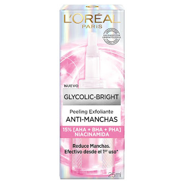 Serum Loréal Paris Peeling Exfoliante Glycolic Bright Antimachas Caja x 25 ml  