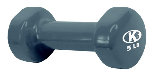 K6 Mancuerna De Vinil 5 Lb Color Gris K6 Papeleta x 1 undefined