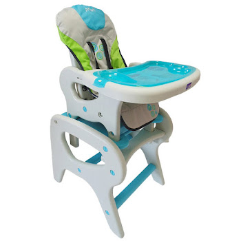 Solo Online Silla Comedor Y   Escritorio 2 En 1 Azul 