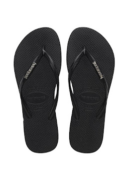 Sandalias Havaianas Slim   Logo Negro T35-36 x 1 par 