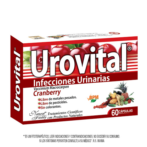 Urovital Cranberry Natural Freshly Caja x 60 Cápsulas