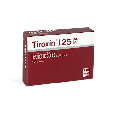 Tiroxin Levotiroxina Sódica 125 mcg Siegfried Caja x 50 Tabletas  
