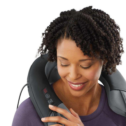 Masajeador Cuello Shiatsu Vibración Homedics HOMEDICS Individual x 1 El masajeador de cuello proporciona un masaje profundo que estimula y elimina el dolor y la tensión en la parte posterior de la cabeza y el cuello.