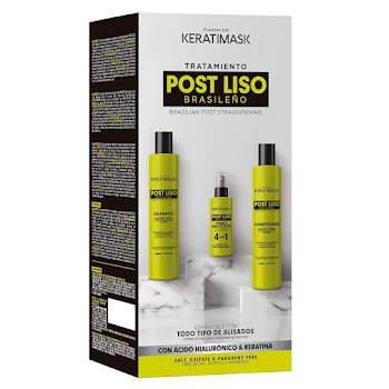 Kit Post Liso Brasileño   Keratimask 3 Unidades 