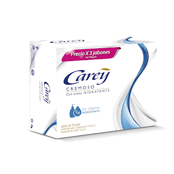 Jabón Carey Azul Cremoso 110 gr x 3 und  
