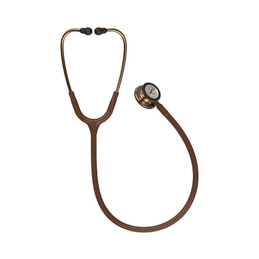Estetoscopio Littman Clas lll S E Choco Coope Littmann  x 1 Estetoscopio color chocolate con acabado cobre, diseñado para profesionales de la salud que requieren un rendimiento acústico confiable y una versatilidad excepcional. Su campana de acero inoxidable d