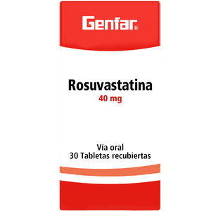 Rosuvastatina 40 mg Genfar Caja x 30 Tabletas  