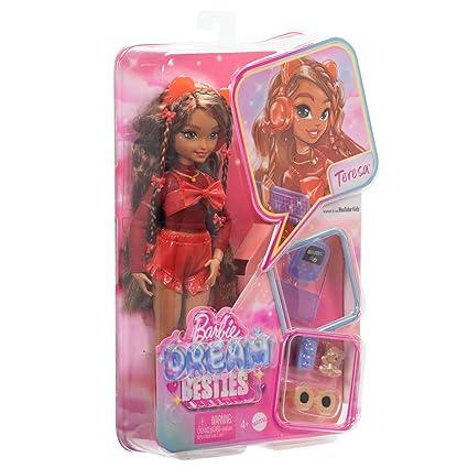 Barbie Dream Besties Muñeca Teresa Barbie  x 1 La Muñeca Barbie Dream Besties Teresa es ideal para los niños que sueñan con desarrollar sus habilidades en el mundo de los videojuegos y la tecnología. Con su personalidad dulce y su sueño de comenza