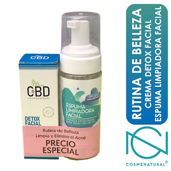 Crema Detox Cosmenatural   + Espuma Facial Limpiadora Oferta x 2 und 