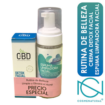 Crema Detox Cosmenatural   + Espuma Facial Limpiadora Oferta x 2 und 