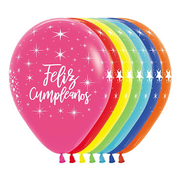 Bombas Sempertex Feliz Cumpleaños Colores Surtidos Paquete x 12 und  