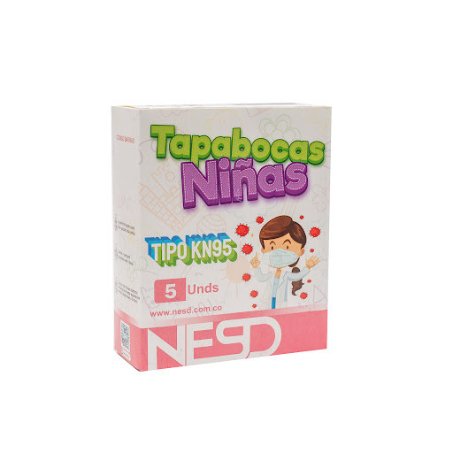 Tapabocas Pediátricos Para Niña KN95 x 5 und