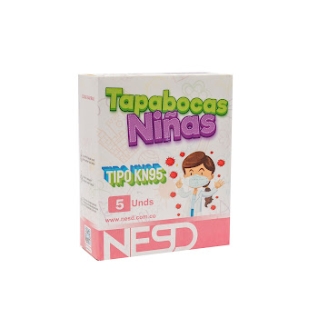 Tapabocas Pediátricos Para Niña KN95 x 5 und  