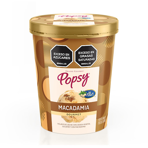 Helado Popsy Macadamia Gourmet x 1 lt