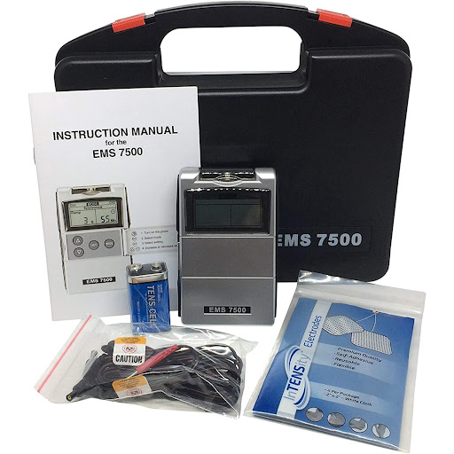 EMS DIGITAL 7500 GMD  x 1 Dispositivo de electroestimulación muscular con doble canal, diseñado para rehabilitación, fortalecimiento muscular y alivio del dolor. Ofrece tres modos de tratamiento: constante, sincrónico y altern