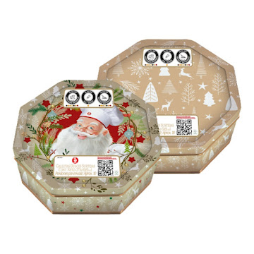 Galleta Navidad Noel Cofre Octogonal x 273 gr  