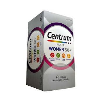 Centrum Silver Women 50+ Vitamina D3 + Ácido Ascórbico 800ui/150mg Haleon Caja x 60 Tabletas  