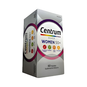 Centrum Silver Women 50+ Vitamina D3 + Ácido Ascórbico 800ui/150mg Haleon Caja x 60 Tabletas  