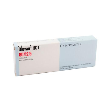 Diovan HCT Valsartán + Hidroclorotiazida 80mg/12.5mg Novartis Caja x 28 Comprimidos  