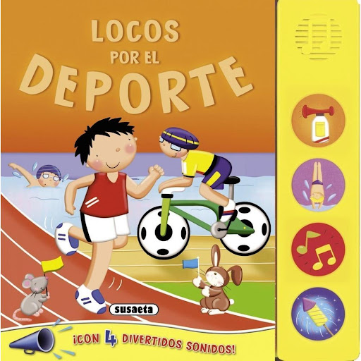 Locos Por El Deporte - Libro Sonido - Susaeta Ediciones Libro x 1.0 LOCOS POR EL DEPORTE - LIBRO SONIDO -  La competición está al rojo vivo en las olimpiadas escolares. Pero ¿quién se llevará la medalla de oro? Pulsa los botones y escucha los divertidos sonidos de est