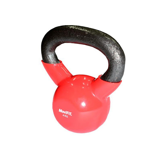 Pesa rusa 4KG en hierro MOVIFIT UN x 1 Es una herramienta versátil para entrenamiento de fuerza, resistencia y velocidad. Su diseño con base plana facilita ejercicios sobre el suelo, mientras que su agarre ergonómico y antideslizante garan