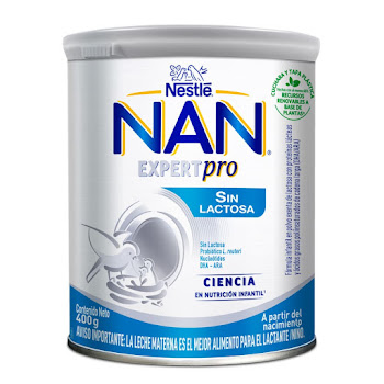 Fórmula Infantil NAN Sin Lactosa Lata x 400 gr  