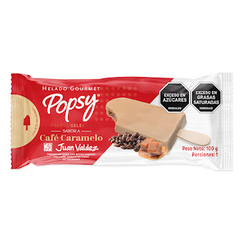 Paleta Popsy Selecta Café Caramelo Juan Valdez Individual x 100 gr  